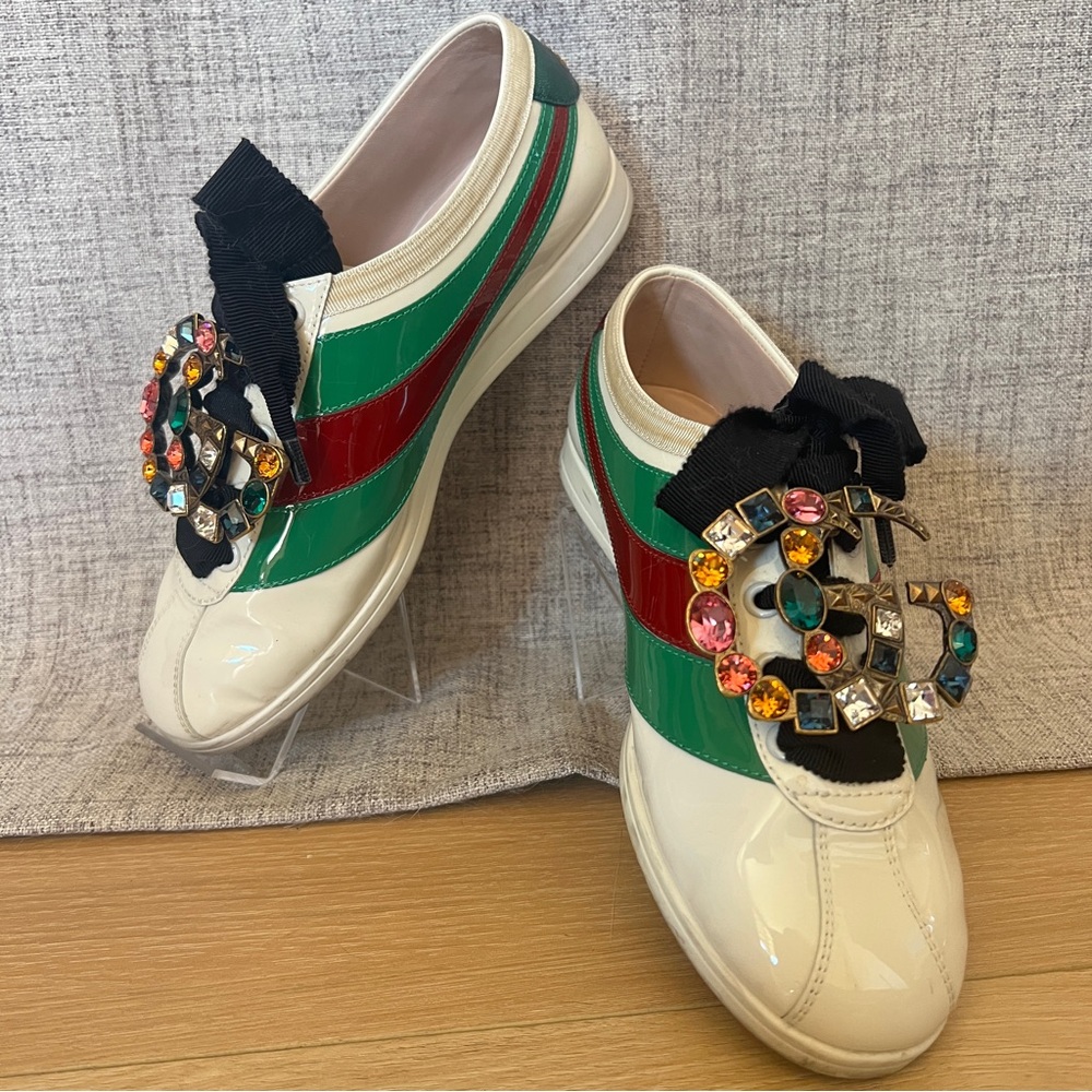 Gucci Women's Falacer Patent Leather Sneaker